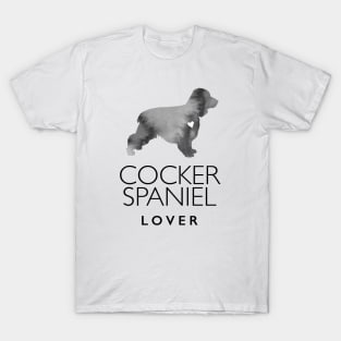 Cocker Spaniel Dog Lover Gift - Ink Effect Silhouette T-Shirt